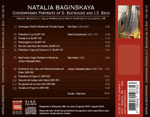 Natalia Baginskaya - Contemporary Portraits of D. Buxtehude and J.S. Bach - immagine 2