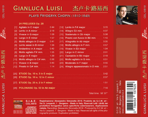 Copertina Gianluca Luisi Fryderyk Chopin