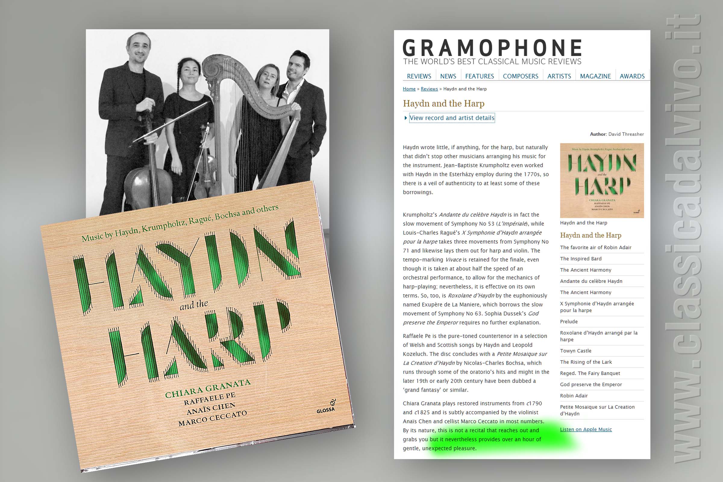 Recensioni: Chiara Granata - Haydn and the harp - Grammophone