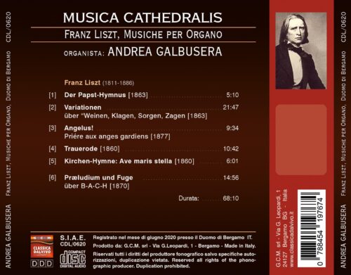 Andrea Galbusera: Franz Liszt, musiche per organo