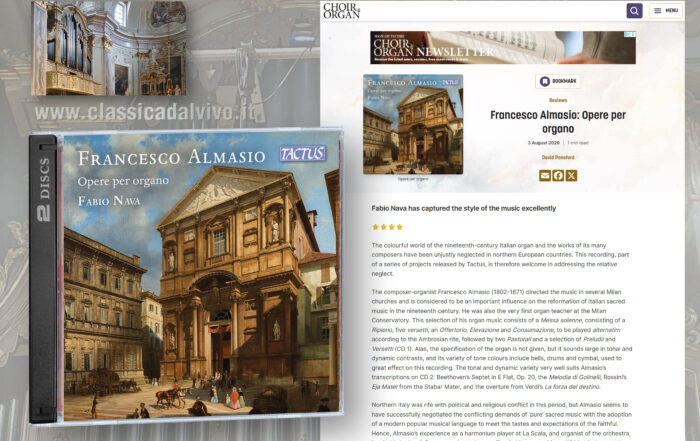 Fabio Nava - Francesco Almasio - Opere per Organo - Choir and Organ Autunno 2026